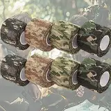 8 rollen camo tapes, multifunktionales tarnung wasserfest camouflage tape wrap outdoor tarnband selbsthaftend selbstklebender vliesstoff band camo stretch bandage für taschenlampe,teleskop, 5cm x 4.5m