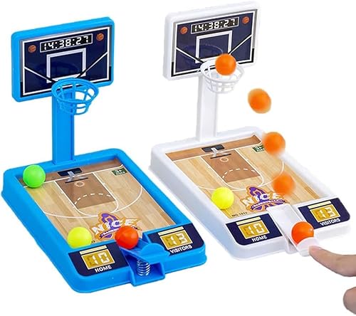 CHONGQILAO 2 Stücke Tisch Basketballspiel Spielzeug, Mini Tisch Basketball, Flipper Basketball, Desktop-Kinderspielzeug, Büro Desktop Basketball Partygeschenke, für Kinder und Erwachsene