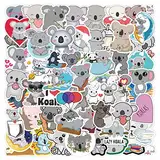 50 St.Koala Aufkleber Cute Koala Sticker Graffiti Decals für Auto Skateboard Reisekoffer Motor-/Fahrrad Boot Computer/Laptop/Tablet Kinderzimmer