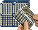 ElectroCookie schnappbare pcb, streifen-board mit stromschienen für arduino und elektronik, vergoldet, 3,8 "x3.5 " (3-pack, blau)