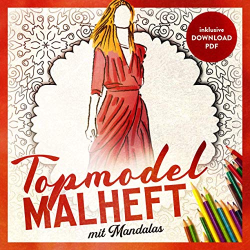 Top Model Malheft mit Mandalas: Topmodel Malbücher | Mandala Malbuch Kinder Teenager & Jugendliche | Malbuch Mädchen