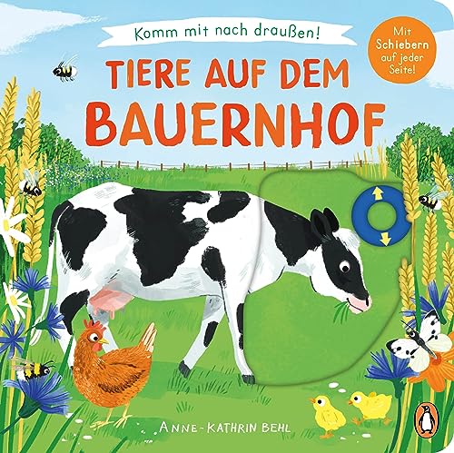 Komm mit nach draußen! - Tiere auf dem Bauernhof: Pappbilderbuch ab 2 Jahren mit farbigen Illustrationen, Schiebern und Auszugsseiten (Die Komm-mit-nach-draußen!-Reihe, Band 5)