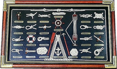 wattkiste Knotentafel, 51 x 31 cm, mit deutscher Beschriftung