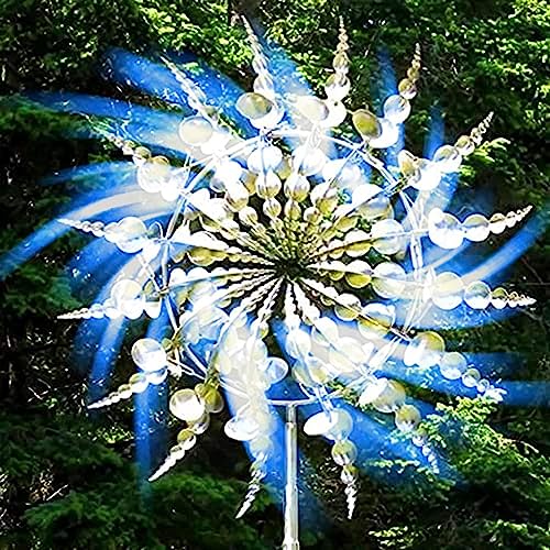 Wind Spinner im Freien, 3D Magie und einzigartige Garten Metall Windmühlen, 360° Dual Rotors kinetische Wind Spinner, Garten im Freien, Hof & Rasendekretierung