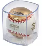 Rawlings Offizielle 2024 World Series Dueling | Yankees vs. Dodgers | WS Dueling Ball | Weiß/Gold Leder