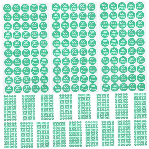 OKUMEYR 1000 Stück Qualitätsprüfungsetiketten Lageretiketten Versandetiketten Qualitätstestaufkleber Qc Bestandene Etiketten Aufkleber Statusetiketten Farbige Statusaufkleber