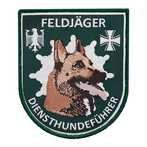 Café Viereck ® Bundeswehr Diensthundeführer Patch - Gewebt mit Klett – 9 cm x 7,7 cm