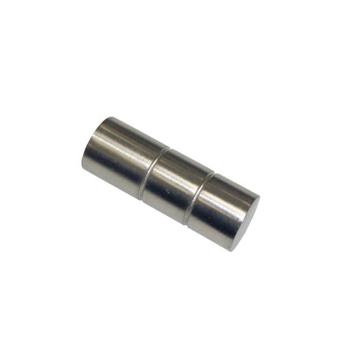 GARDINIA Endknöpfe für Gardinenstangen, Endstücke Zylinder für Ø 16/19 mm, Serie Sol, 2 Stück, Edelstahl-Optik