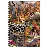 3D LiveLife A5 Notizbuch - Wasserloch von Deluxebase. 80-seitiges 3D-Safari-Tier-Notizbuch. Schul- oder Büromaterial mit Kunstwerken, von renommierten Künstler David Penfound lizenziert