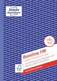 AVERY Zweckform 1766 Bestellung (A5, 2x40 Blatt, selbstdurchschreibend mit farbigem Durchschlag, zur systematischen Erfassung aller relevanten Bestellpositionen) weiß/gelb