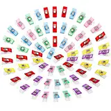 Anpro Clips für Nähen / Quilten, Blue/Green/Pink/Purple/Red/Yellow, 100er-Pack