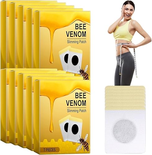 FENGQ 70 Stück Bienengift Lymphdrainage Schlankheitspflaster, Bienengift Pflaster Zum Abnehmen, Bee Venom Pflaster, Bienengift Abnehmpflaster, Bee Venom Slimming Patch, Abnehmen Schnell Fettverbrenner