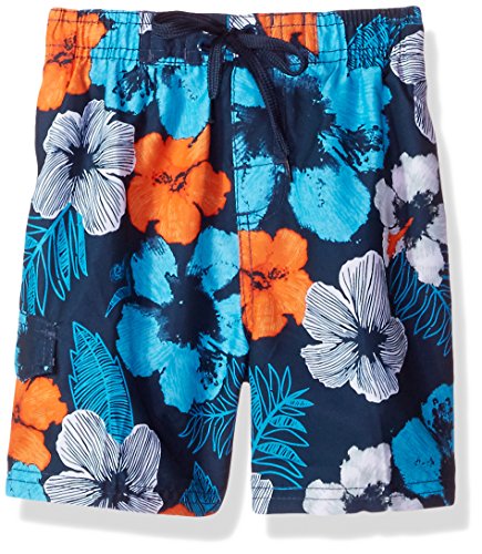 Kanu Surf Jungen Viper Quick Dry UPF 50+ Beach Swim Trunk Badehose, Hangout Marineblau/Orange, Large