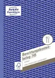 AVERY Zweckform 745 Bewirtungskostenbeleg (A5, mikroperforiert, 50 Blatt) Blau (weiß Blätter)