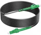 RamboCables 20M Gepanzerte Glasfaser-Kabel LC/APC auf LC/APC, Simplex Singlemode Gepanzerte Glasfaserkabel LC/APC auf LC/APC, 9/125µm OS2 FTTH LWL Patchkabel für den Innen- und Außenbereich, Schwarz