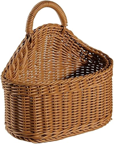 Cabilock Hängende Lagerung Korb Gewebte Lagerplätze Wand Küche Gadget Halter Bauernhaus Korb Organizer für Pflanzen Handtücher Spielzeug Eier