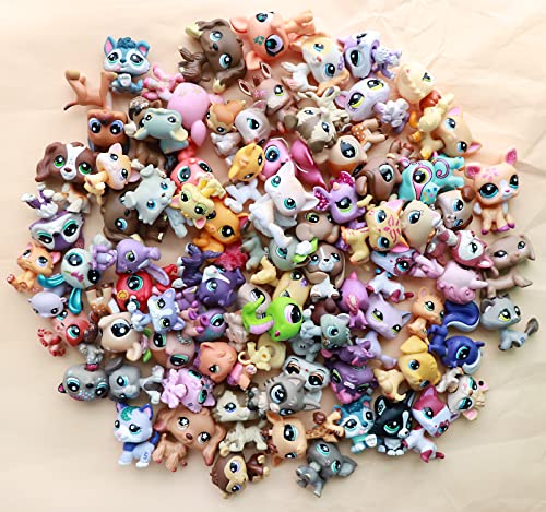 Lps Pet Shop Random 5 Stück Pets und 10 Stück Zubehör, Little Animal Toy Cute Collie Short Hair Cat Great Dane Cocker Spaniel Dog and More, Kids Girls Collectible Imagination lps Toys