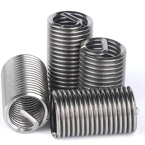 M8 x 1,25 Helicoil-Gewindeeinsatz, Gewindereparaturdrahteinsatz aus Edelstahl 304 (Größe: M8x1,25x2D-10 Stück)(M8x1.25x2.5D)