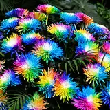 Haloppe 20 Stück Regenbogen-Chrysantheme Blumen Pflanzensamen für die Bepflanzung des Hausgartens, seltene Pflanzensamen für den Innenhof Saatgut