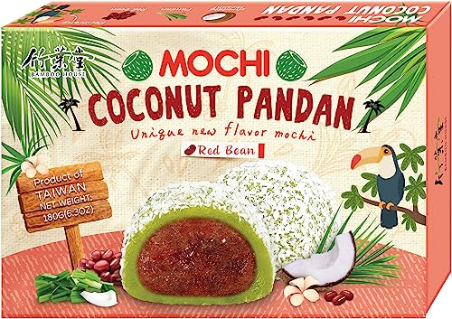 BAMBOO HOUSE Mochi Kokosnuss Pandan, Rote Bohne - 1 x 180 g