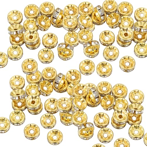 Packung Von 100 Strassstichen Spacer Perlen Lose Perlen Schmuck Die Komponente Für Armband Halskette Geeignet Sind