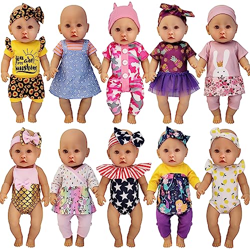Puppenkleidung, 30,5 cm Babypuppenkleidung [6 Sets Tier-Styling] für 25,4 cm große Puppen, 27,9 cm Babypuppen, 30,5 cm Babypuppen (30,5 cm)