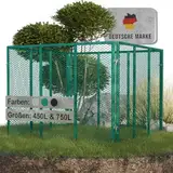 Heimfleiss® Komposter Garten Metall 100x100x75 cm | 750L Metallkomposter verzinkt & pulverbeschichtet | Komposter Metall für Rasenschnitt & Biomüll | Gartenkomposter mit Stecksystem | Kompost Behälter