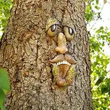 3D Harz Alter Mann Baum Gesicht Hofkunst Dekorationen, lustige alte Mann Gesicht Skulptur skurrile Baum Gesicht Garten Dekoration