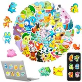 Aufkleber, 50 Stück Wasserfeste pokemon Stickers, Aufkleber, Helme, Skateboards,Water Bottle, Tablets，Schultaschen, Kühlschränke, Fahrräder, Türen, Tischplatten