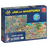 Jan van Haasteren Jumbo Spiele Jan van Haasteren Musik-Shop & Urlaubsfieber 2X 1000 Teile - Puzzle für Erwachsene