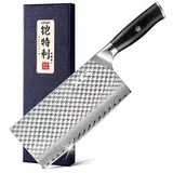 Kitory Japanisches Damast Hackmesser 19cm Fleischbeil Messer VG10 67-Lagen Super Stahl Scharfes Messer, Rutschfester Ergonomischer Pakkawood Griff mit Geschenkbox