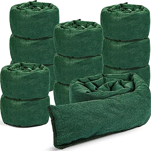 12 Stück Wasserbarriere, 1.5 mx15 cm, Flutbarrieren für Zuhause, wiederverwendbar, saugfähig, Hochwasserschutz, Keller, grüne Hochwasserschutz-Barrieren