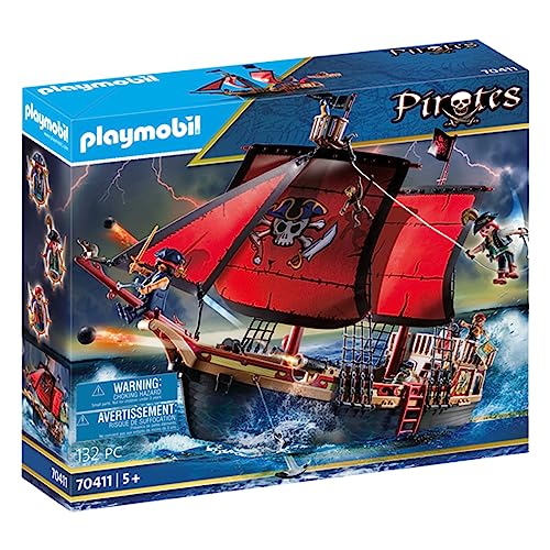 PLAYMOBIL Pirates 70411 Totenkopf-Kampfschiff, Ab 5 Jahren [Exklusiv bei Amazon]