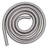 Hemobllo Kabelschutz - 3 Meter Kabelschutz Kabelbaumschlauch Flexibler Kabelkanal Kabelschutzschlauch Edelstahl Kabelhülse Kabelmanagement Drahtschutzschlauch, Ø 20mm Innen