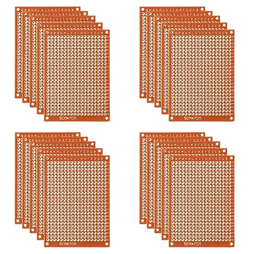 diymore-IOT 15 Stück 5x7cm Bakelit DIY Prototyp Brett PCB Breadboard Test Prototyp Boardsfür DIY Löten elektronisches Projekt.