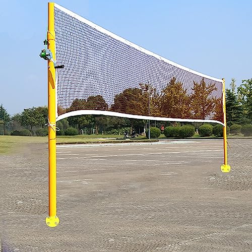 1,52 m hoher Tennisplatz mit 6 m Netz und Stahlpfosten, Badminton-Netzset zur Bodenmontage für Hinterhof/Beton/Garten/Schulhof/Spiele im Freien für Erwachsene