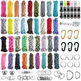 Paracord Set - Paracord 550 Nylonschnur, Paracord Seil Multifunktion Enthält Seilschnalle und Nähnadeln, für Outdoor - Sport, Geeignet für Die Herstellung von DIY Armband (36 Farben Set)