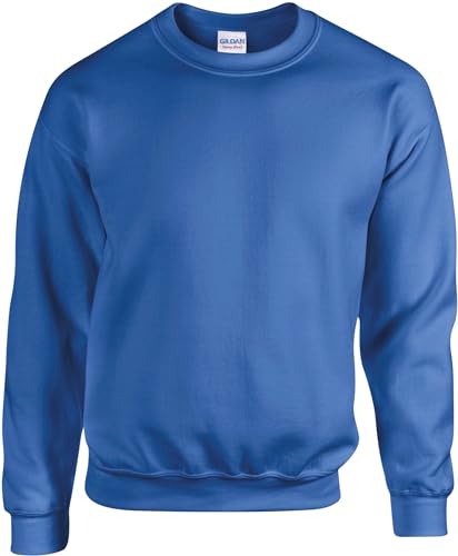 TICTEX Unisex Sweatshirt by Gildan | Heavy Blend Crewneck Sweatshirt S-5XL für Herren und Damen | Arbeitskleidung ohne Kapuze in vielen Farben | Basic Sweatshirt mit Rundhals | Royal, L