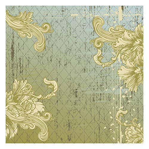 Bilderwelten Barock Mustertapete Edel inkl. Kleister 288x288cm - Vliestapete Made in Germany - Barock Tapete Wohnzimmer - Barocktapete Klassisch - Tapete Ornamente Barock Schlafzimmer Flur T_1559
