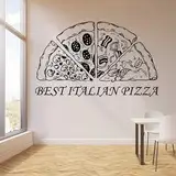 Vinyl-Wandaufkleber, Pizzeria, westliches Restaurant, Café, Türen und Fenster, Glasgeschäft, Logo-Aufkleber, Wandbilder, dekorative Art Deco 70x42cm