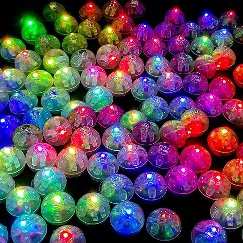 50 Stück Bunt LED Ballonlichter, Runde Mini LED Luftballon Licht Leuchtkugeln Klein Für Papier Lampions, Hochzeit, Weihnachten, Party, Geburtstag, Halloween Deko