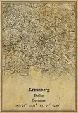 Leinwanddruck, Motiv: Deutschland-Kreuzberg, Berlin, Vintage-Stil, ungerahmt, Dekoration, Geschenk, 61 x 91 cm