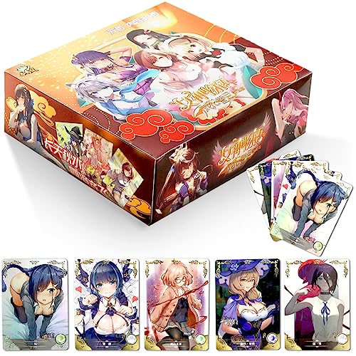 150pcs Anime Karten, Anime Sammelkarten Karten Set, Anime Waifu Trading Cards,Trading Card Pack,Karten Sammelkarte Booster Pack Card Games Geburtstagsgeschenk für Fans Anime Enthusiasten