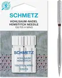 SCHMETZ | 1 Nähmaschinennadel | Hohlsaum | 130/705 H-WING | Nadeldicke 120/19 | Geeignet für dekorative Hohlsäume | auf jeder gängigen Haushaltsnähmaschine mit Zickzack-Funktion einsetzbar