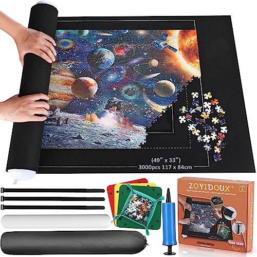 Puzzlematte Puzzlerolle, Puzzle 3000 Teile Puzzle Rollmatte Puzzle Sparer Puzzleunterlage Jigsaw Rolls Puzzle Pad aus Filz,Jigsaw Mat,Riesenfilzmatte zur Aufbewahrung von Puzzles