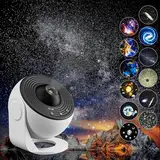 Galaxy Projektor, 13 in 1 Home Planetarium Star Light Projektor für Schlafzimmer 360° rotierenden Nebel Lampe Sternenhimmel Nachtlicht mit 12 Sonnensystem Konstellation Mond für Kinder Erwachsene