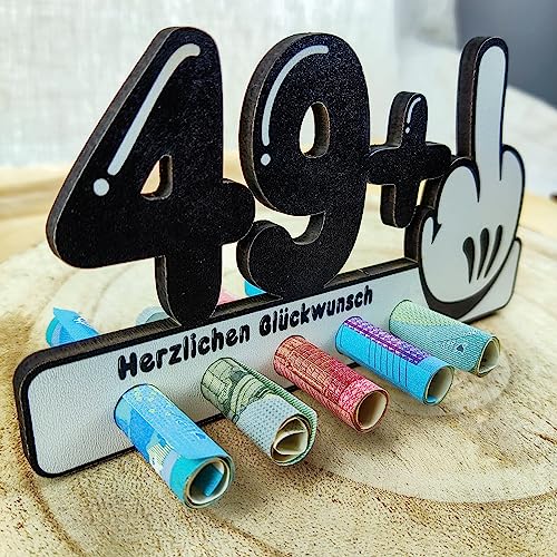 Geldgeschenke Geburtstag 50, 50. Geburtstag Geldgeschenk Holz 49+1, Geschenk 50. Geburtstag, 50 Geburtstag Männer, Lustige Geschenke für Frauen & Männer, Geburtstagskarte 50, 50 Geburtstag Deko