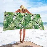 3D Druck Strandtuch Badetuch Mikrofaser Strandtuch Drucken Duschtuch Tropische Pflanzenpalmenblätter Strandlaken Badelaken Weich Stranddecke Ultraleicht Handtuch Saugfähig Schnelltrocknend 8-4X1K/O6U