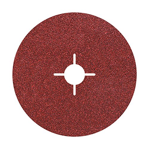 wolfcraft 2455000 20 Fiberschleifscheiben Ø 125 mm - Korn 24, 40, 60, 100 - Set aus 20 Stück zur Metallbearbeitung