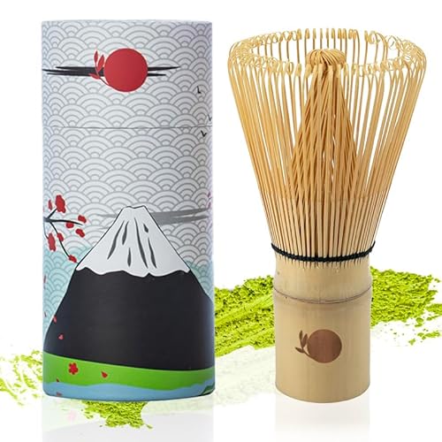 ORIGEENS MATCHA BESEN AUS BAMBUS 100 BORSTEN - Traditioneller Chasen Matchabesen für die japanische Teezeremonie - Matcha Whisk